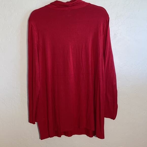 J.Jill wearever collection red long sleeve tunic top - Picture 8 of 9